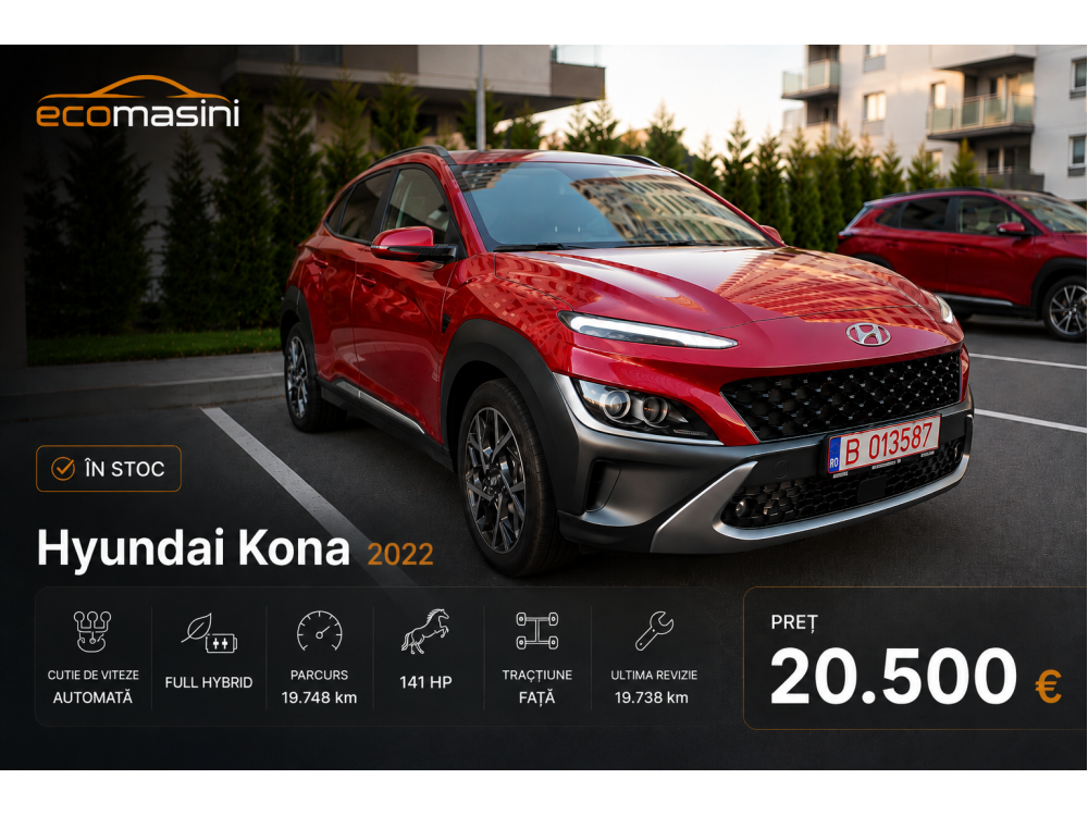 Hyundai Kona Full Hybrid – 2022 – 19.000 km